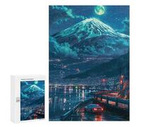 300 PCS Puzzles pour Adolescents Night Cityscape with Snow-Capped Mountain Puzzles pour Adultes Assemblage De Motifs Stimule Le Cerveau Jeux Et Jouets Stimulants 300 PCS