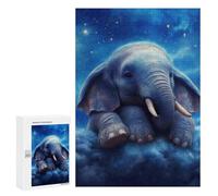300 PCS Puzzles pour Adolescents Night Sky Elephant Jeux De Puzzle Relaxants, Amusants Et Humoristiques : des Cadeaux d'anniversaire Et De Noël Uniques 300 PCS