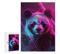300 PCS Puzzles pour Adolescents Panda Japanese Neon Puzzles pour Adultes Jeux Relaxants Assemblage De Motifs Interaction Parent-Enfant 300 PCS