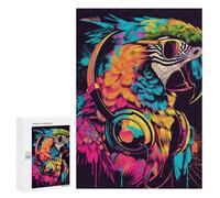 300 PCS Puzzles pour Adolescents Parrot Headphones Music Art Puzzles pour Adultes - Jeu Difficile Et Stimulant À Compléter - Jouets De Jeu Stimulants 300 PCS