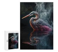 300 PCS Puzzles pour Adolescents Parrot Water Neon Smoke Puzzle pour Adultes : Jeu De Rapidité Manuelle pour Anniversaire, Noël 300 PCS