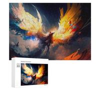 300 PCS Puzzles pour Adolescents Phoenix Rising Artistic Firebird Painting Puzzles pour Adultes, Jeu Familial D'analyse Et De Logique, Cadeaux Anti-Stress 300 PCS