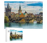 300 PCS Puzzles pour Adolescents Prague's Historic Bridges Puzzles pour Adultes, Jeu Familial D'analyse Et De Logique, Cadeaux Anti-Stress 300 PCS