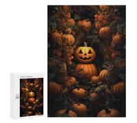 300 PCS Puzzles pour Adolescents Pumpkin Patch Halloween Decorations Puzzles pour Adultes Assemblage De Motifs Stimule Le Cerveau Jeux Et Jouets Stimulants 300 PCS