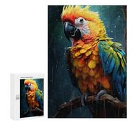 300 PCS Puzzles pour Adolescents Rainbow Macaw in Rain Puzzles pour Adultes - Jeu Difficile Et Stimulant À Compléter - Jouets De Jeu Stimulants 300 PCS