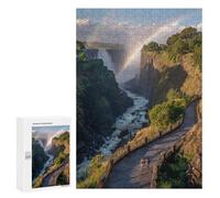 300 PCS Puzzles pour Adolescents Rainbow Over Victoria Falls-1 Puzzles pour Adultes - Jeu Difficile Et Stimulant À Compléter - Jouets De Jeu Stimulants 300 PCS