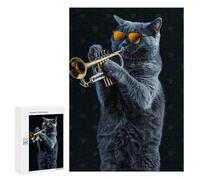 300 PCS Puzzles pour Adolescents Russian Blue Trumpet Puzzle, Jouet, Décoration Murale, Difficile, Original, Cadeaux d'anniversaire Et De Noël 300 PCS