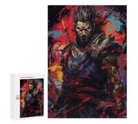 300 PCS Puzzles pour Adolescents Samurai Warrior Art Print -1 Puzzles pour Adultes - Jeu Difficile Et Stimulant À Compléter - Jouets De Jeu Stimulants 300 PCS