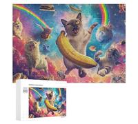300 PCS Puzzles pour Adolescents Space Cats Cosmic Adventure! Casse-têtes pour Adultes, Jeux De Réflexion, Analyse Et Logique, Cadeaux De Noël Et d'anniversaire 300 PCS