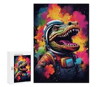 300 PCS Puzzles pour Adolescents Space Dinosaur Adventure -11 Puzzles pour Adultes Assemblage De Motifs Stimule Le Cerveau Jeux Et Jouets Stimulants 300 PCS