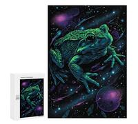 300 PCS Puzzles pour Adolescents Space Frog Art Print Puzzles pour Adultes - Jeu Difficile Et Stimulant À Compléter - Jouets De Jeu Stimulants 300 PCS