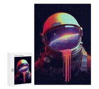 300 PCS Puzzles pour Adolescents Space Helmet with Planet View Puzzles pour Adultes Assemblage De Motifs Stimule Le Cerveau Jeux Et Jouets Stimulants 300 PCS