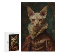 300 PCS Puzzles pour Adolescents Sphynx Cat Renaissance Casse-têtes pour Adultes, Jeux De Réflexion, Analyse Et Logique, Cadeaux De Noël Et d'anniversaire 300 PCS