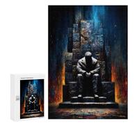 300 PCS Puzzles pour Adolescents The One Who Waits Upon The Throne - Silent King of Ash and Flame Puzzle pour Adultes : Jeu De Rapidité Manuelle pour Anniversaire, Noël 300 PCS