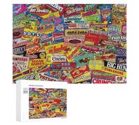 300 PCS Puzzles pour Adolescents Vintage Candy Packaging Collage Jeux De Puzzle Relaxants, Amusants Et Humoristiques : des Cadeaux d'anniversaire Et De Noël Uniques 300 PCS