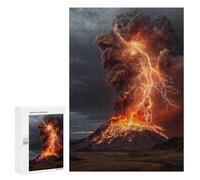 300 PCS Puzzles pour Adolescents Volcano Eruption with Lightning Strikes-5 Puzzles pour Adultes - Jeu Difficile Et Stimulant À Compléter - Jouets De Jeu Stimulants 300 PCS