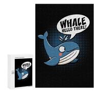 300 PCS Puzzles pour Adolescents Whale Hello There Puzzles pour Adultes Jeux Relaxants Assemblage De Motifs Interaction Parent-Enfant 300 PCS
