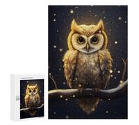 300 PCS Puzzles pour Adolescents Winter Night Owl Puzzles pour Adultes Assemblage De Motifs Stimule Le Cerveau Jeux Et Jouets Stimulants 300 PCS