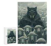 300 PCS Puzzles pour Adolescents Wolf Mask Sheep Leader Casse-têtes pour Adultes, Jeux De Réflexion, Analyse Et Logique, Cadeaux De Noël Et d'anniversaire 300 PCS