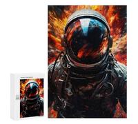 300 PCS Puzzles pour Adultes Abstract Fire Astronaut Analyse Et Logique du Jeu De Puzzle Familial Interaction Parent-Enfant 300 PCS