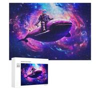 300 PCS Puzzles pour Adultes Astronaut Riding A Whale in Space Puzzle Anti-Stress, Jouet Cadeau pour Femmes, Difficile Et Stimulant 300 PCS