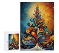 300 PCS Puzzles pour Adultes, Cadeaux Celestial Tree of Light - Abstract Holiday Geometry Puzzle, Jeux De Détente, Vacances À La Maison, Passe-Temps, Cadeau d'anniversaire, Cadeaux, 300 PCS