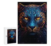 300 PCS Puzzles pour Adultes Colorful Tiger Portrait Artwork Puzzle pour Adolescents Cadeau d'anniversaire Difficile Et Stimulant Cadeaux d'anniversaire Et De Noël Uniques 300 PCS