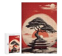 300 PCS Puzzles pour Adultes Crimson Bonsai Analyse Et Logique du Jeu De Puzzle Familial Interaction Parent-Enfant 300 PCS