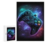 300 PCS Puzzles pour Adultes Galactic Gaming Controller Art -7 Puzzle pour Adolescents Cadeau d'anniversaire Difficile Et Stimulant Cadeaux d'anniversaire Et De Noël Uniques 300 PCS