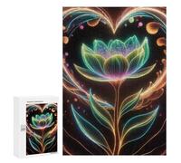 300 PCS Puzzles pour Adultes Galaxy Flower Neon Floral Puzzle pour Adultes - Jouets À Monter Soi-même - Découpe De Précision - Cadeaux Uniques pour Anniversaire Et Noël 300 PCS