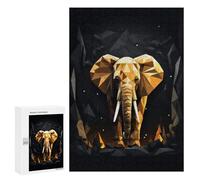 300 PCS Puzzles pour Adultes Geometric Style Elephant Analyse Et Logique du Jeu De Puzzle Familial Interaction Parent-Enfant 300 PCS