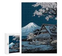 300 PCS Puzzles pour Adultes Japanese Landscape with Mount Fuji Analyse Et Logique du Jeu De Puzzle Familial Interaction Parent-Enfant 300 PCS