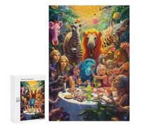 300 PCS Puzzles pour Adultes Jungle Dinner Party Puzzle Anti-Stress, Jouet Cadeau pour Femmes, Difficile Et Stimulant 300 PCS