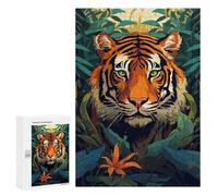 300 PCS Puzzles pour Adultes Powerful Tiger Pixel Art Analyse Et Logique du Jeu De Puzzle Familial Interaction Parent-Enfant 300 PCS