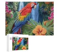 300 PCS Puzzles pour Adultes Puzzle Amazon Rainforest Macaw Jeux Relaxants Puzzle Une Œuvre d'art Cadeaux De Noël Et d'anniversaire 300 PCS