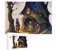 300 PCS Puzzles pour Adultes Puzzle Enchanted Treehouse in The Forest Jeux Relaxants Puzzle Une Œuvre d'art Cadeaux De Noël Et d'anniversaire 300 PCS