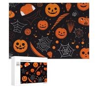 300 PCS Puzzles pour Adultes Puzzle Halloween Pumpkin Party Decorations Jeux Relaxants Puzzle Une Œuvre d'art Cadeaux De Noël Et d'anniversaire 300 PCS