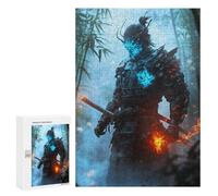 300 PCS Puzzles pour Adultes Samurai Warrior with Glowing Armor Puzzle pour Adolescents Cadeau d'anniversaire Difficile Et Stimulant Cadeaux d'anniversaire Et De Noël Uniques 300 PCS