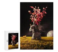 300 PCS Puzzles pour Adultes Space Astronaut with Tree Head on Moon Puzzle : Un Jeu Manuel Amusant Et Humoristique, Idéal comme Cadeau d'anniversaire Ou Cadeau Unique 300 PCS