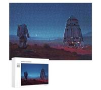 300 PCS Puzzles pour Adultes Space Exploration Astronaut and Rocket on Mars Puzzle Anti-Stress, Jouet Cadeau pour Femmes, Difficile Et Stimulant 300 PCS