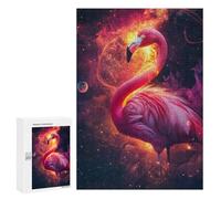 300 PCS Puzzles pour Adultes Space Flamingo Analyse Et Logique du Jeu De Puzzle Familial Interaction Parent-Enfant 300 PCS