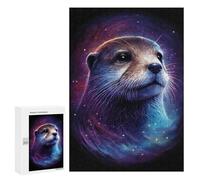 300 PCS Puzzles pour Adultes Space Otter Portrait -1 Puzzle : Un Jeu Manuel Amusant Et Humoristique, Idéal comme Cadeau d'anniversaire Ou Cadeau Unique 300 PCS