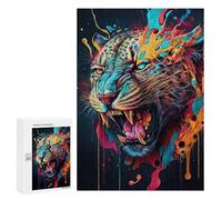 300 PCS Puzzles pour Adultes The Mysterious Leopard Analyse Et Logique du Jeu De Puzzle Familial Interaction Parent-Enfant 300 PCS