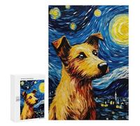 300 PCS Puzzles The Starry Night Dog Puzzles pour Adolescents Découpe De Précision Activités Amusantes À La Maison Jeu Stimulant Et Jeux en Famille 300 PCS