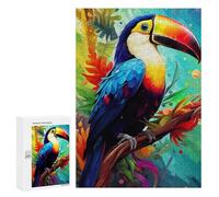 300 PCS Puzzles Toucan Bird Amazon Rainforest Puzzles pour Adolescents : Amusants Et Humoristiques ! Chaque Pièce Est Unique - Jouets Éducatifs