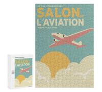 300 PCS Puzzles Vintage Aviation Poster Puzzles pour Adolescents Découpe De Précision Activités Amusantes À La Maison Jeu Stimulant Et Jeux en Famille 300 PCS