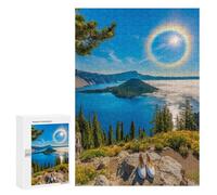 300 PCS Puzzles Wedding Shoes on Crater Lake Puzzles pour Adolescents : Amusants Et Humoristiques ! Chaque Pièce Est Unique - Jouets Éducatifs