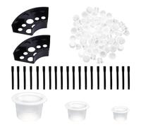 300 Pcs Tatouage Cap D'encre Tasse, Tasses D'encre de Tatouage, Tatouage Encre Caps, with 2 Cups Holders, 100 Grands, 100 Moyens, 100 Petits, pour L'encre de Tatouage, Approvisionnements de Tatouage