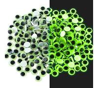 300 Pcs Wiggle Googly Eyes Glow In The Dark Sticky Googly Eyes Autocollants Googly Wiggle Eyes Convient Pour Le Bricolage Les Activités D'halloween (8mm)