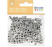 300 Perles 6 X 6 mm Blanc + Noir Alpha Marque Craft Consortium